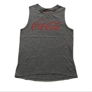 Enjoy Coca Cola Distressed Logo Muscle Tank